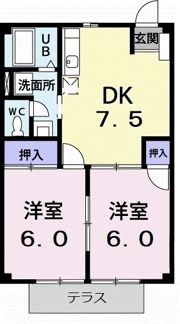 リバージュハイツの間取り画像