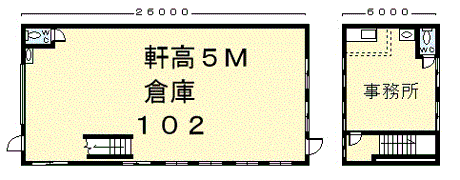 四谷3丁目事務所付倉庫の間取り画像