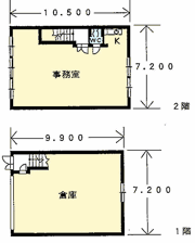 沼津大岡倉庫付事務所の間取り画像