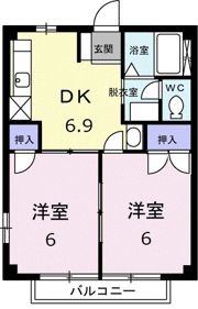 クレインめいわAの間取り画像
