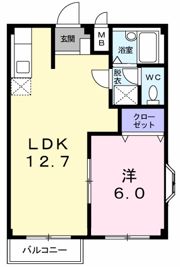 エルディム田巻Aの間取り画像