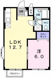 エルディム田巻Aの間取り画像