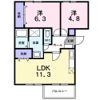 ヴィラージュ英の間取り画像