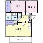 メナージュ杉戸の間取り画像