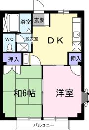 カームハイツの間取り画像
