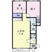 プラドール北広島の間取り画像