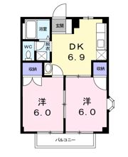 クリスタルハイツ平賀 Bの間取り画像