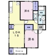サン・ドミールAの間取り画像
