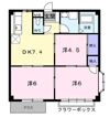 グリーンハイムBの間取り画像