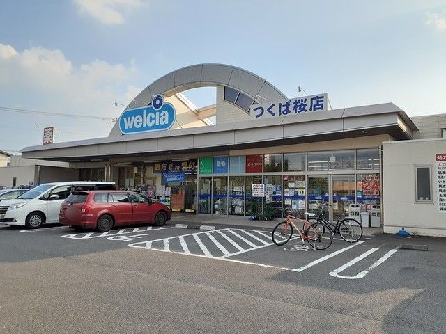 近くのウェルシアつくば桜店まで400m（徒歩5分）