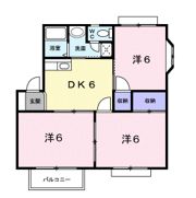 シャレーハイツ森町Bの間取り画像