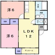 サンヴェレッヂK2の間取り画像
