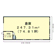 国分寺町倉庫付事務所 2の間取り画像