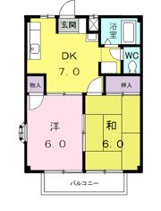 グランメール大場Aの間取り画像