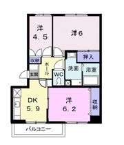 ニューエルディム小田の間取り画像