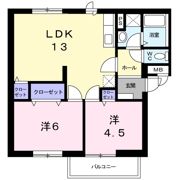 ニューエルディム山本の間取り画像