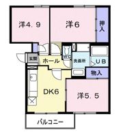 エルディムパディAの間取り画像