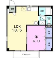 ヴューハイツ西多賀Bの間取り画像
