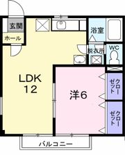 パープルハイツAの間取り画像