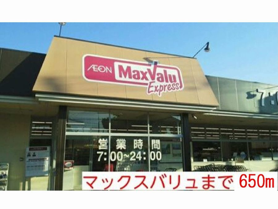 近くのマックスバリュまで650m（徒歩9分）