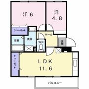 コーポ ラフォーレ Bの間取り画像