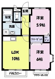 ナックニューエリールAの間取り画像