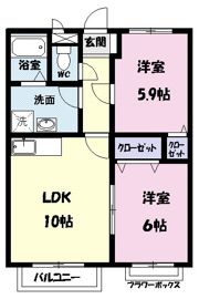 ナックニューエリールBの間取り画像