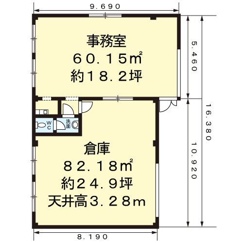 和田東二丁目倉庫付事務所（Ⅲ）の間取り画像