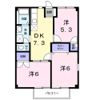 アンプルール稲田の間取り画像
