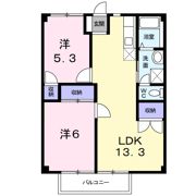アンプルール稲田の間取り画像