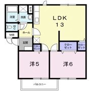 ニューエルディム横山Aの間取り画像