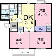 ニューエルディム横山Bの間取り画像