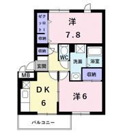 サンライズヤマヒA棟の間取り画像
