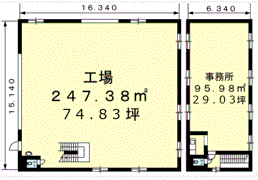 一宮西町3丁目事務所付工場HKの間取り画像