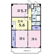 シャルマンK＆Lの間取り画像