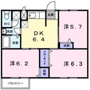 ロイヤルプレイスⅠの間取り画像