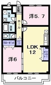 パレス石井Ⅱの間取り画像