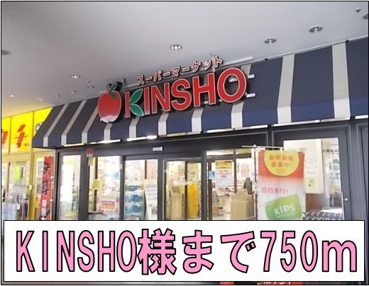近くのKINSＨO様まで750m（徒歩10分）