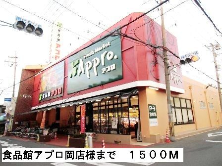 近くの食品館アプロ岡店様まで1,500m（徒歩19分）