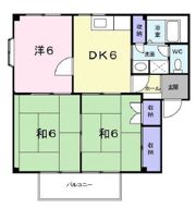 カームネス福山Bの間取り画像