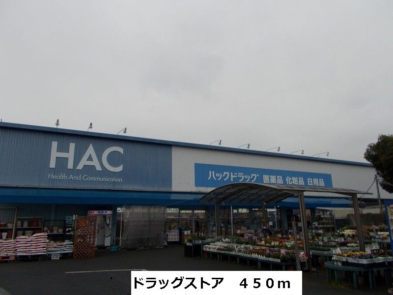 近くのドラッグストアまで450m（徒歩6分）