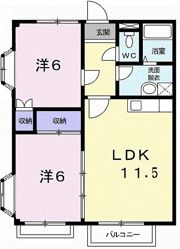 みかもビューハイツの間取り画像