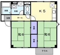 フラワーヒルズの間取り画像