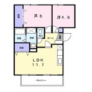 ビュ－パレスK2の間取り画像