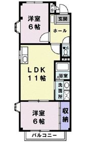 グリーンハイツBの間取り画像
