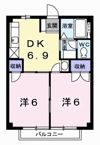 ハイツ友舞 南の間取り画像