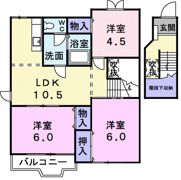 ウエストコート Aの間取り画像