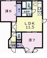 ウエストコート Cの間取り画像