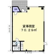 長門市東深川・平屋事務所Bの間取り画像