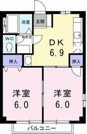 クワイエットハイツBの間取り画像